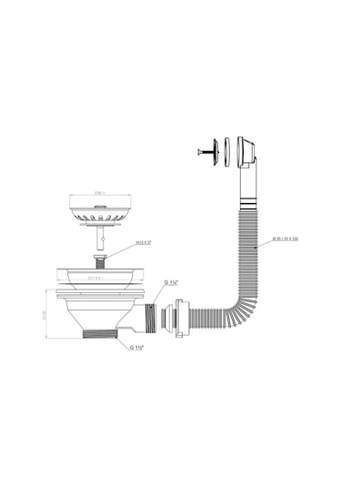 E50 1B/465.440 1B Eviye Sifon Takımı Giderleri