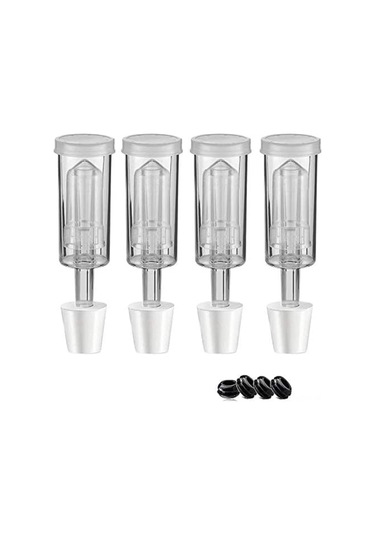 Suofeng Kombucha Fermentasyonu İçin 12'li Hava Hafifletme Seti: 4 Vana, 4 Tıkanıklık Ve 4 Muhafaza Ringi Şeffaf