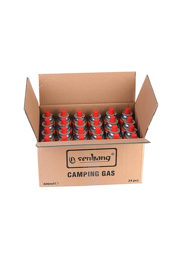 Senbang Kamp Ocak Gazı Valfli Kartuş 227gr - 24 Adet Açık Kahverengi