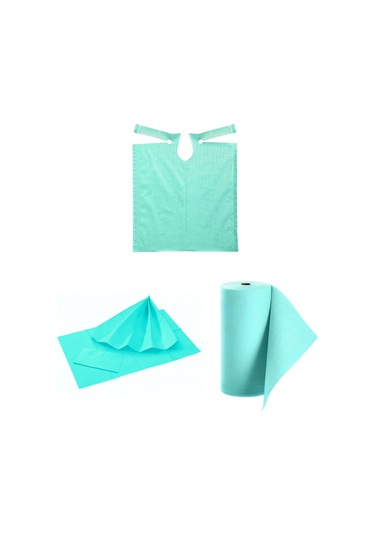 Dentreal Avrupa Rulo Hasta Önlüğü Ve Tabla Örtüsü Takım Turkuaz