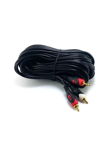 Swat Fkt98 2Rca 3 5Mm 5 Metre Stereo Kablo Gold