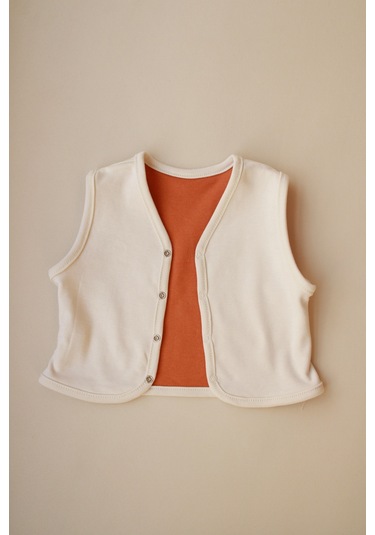 Ahtapot Nakışlı Çift Taraflı Yelek TARÇIN