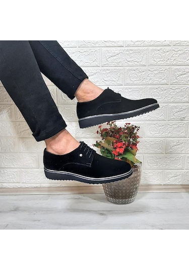Tamboğa 670 Siyah Süet Hafif Rahat Erkek Günlük Ayakkabı Siyah