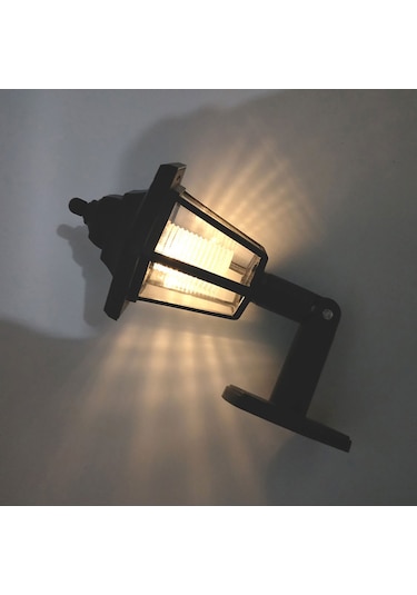 Xiyyadms Güneş Enerjili Led Duvar Lambası, Otomatik Işık Sensörlü Altıgen Tipi, Islak Ortam Uygun, Sıcak Beyaz Işık, 1 Adet Sıcak Beyaz