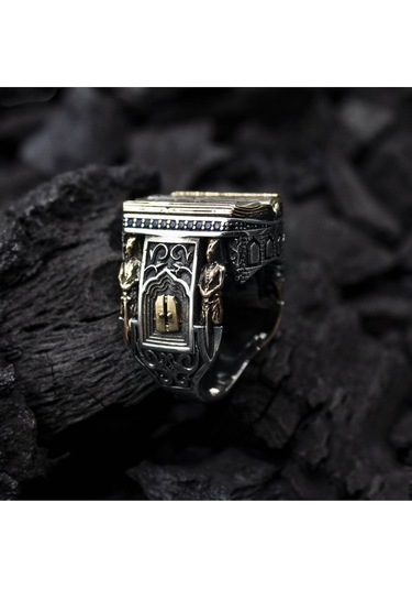 Islam Usta Tasarımı Emanet Gümüş Erkek Yüzük
