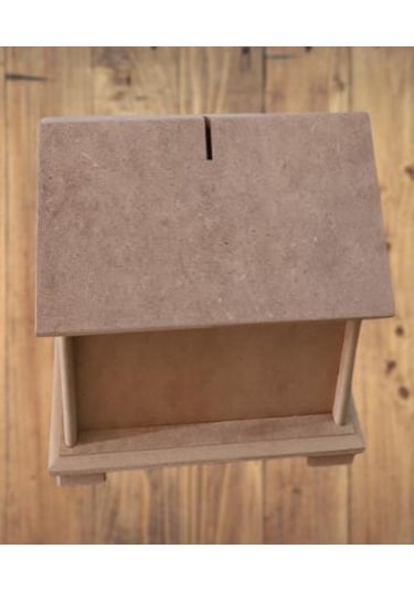 Hobi Adn Dekoratif Bahşiş Kutusu Kumbara Ahşap Mdf Ham Cnc Kesim Model El Yapım