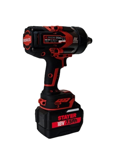 Stayer IWB 1600 Kömürsüz Akülü Somun Sıkma 1/2" Li-ion 18V 7.5Ah