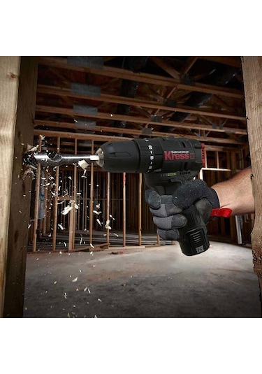 Kress KUC12 12V/2.0Ah Li-İon Çift Akülü Kömürsüz Profesyonel Şarjlı Darbeli Matkap