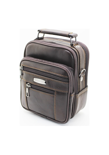 PENTA POLO HAKİKİ DERİ ÇOK GÖZLÜ OMUZ ASKILI ERKEK EL ÇANTASI