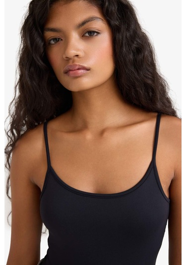 Defacto İnce Askılı Basic Düz Çıtçıtlı Body F9522ax25aubk81 Siyah-bk81