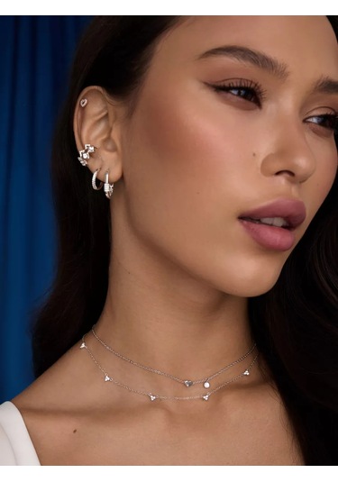 Miestilo 925 Ayar Gümüş Kalp Kulağız Cartilaç Piercing 248135508 Beyaz