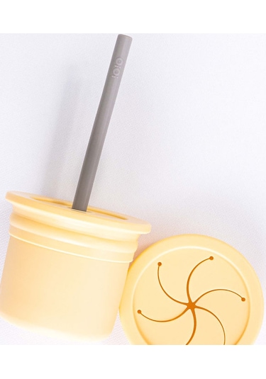 Oioi Ham + Hüp Mellow Yellow / Powder Grey Gri - Sarı