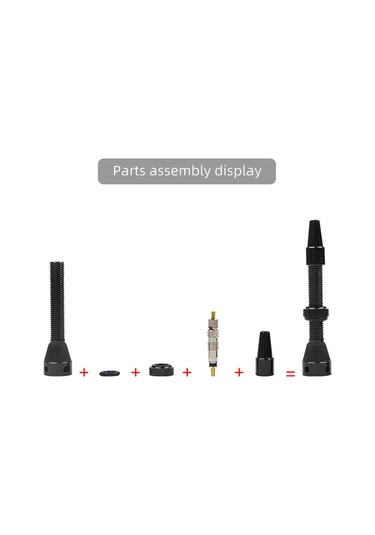 Qingmipy Cnc Alüminyum Presta Valf Sapı, Hava Tutturucu O-ring Ve Kilitleme Somunu, 40mm Siyah, 2 Adet + Ayırıcı Aracı