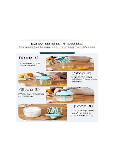 Ulzyvf Yeşil Yarı Otomatik Çırpıcı Yumurta Mikseri, Kullanışlı Ve Pratik Yeşil