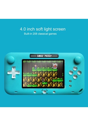 Rs-52fc Psp 4.0 İnç Cep Konsolu El Oyun Oyuncusu, Destek 208 Nes Klasik Oyunları Blue