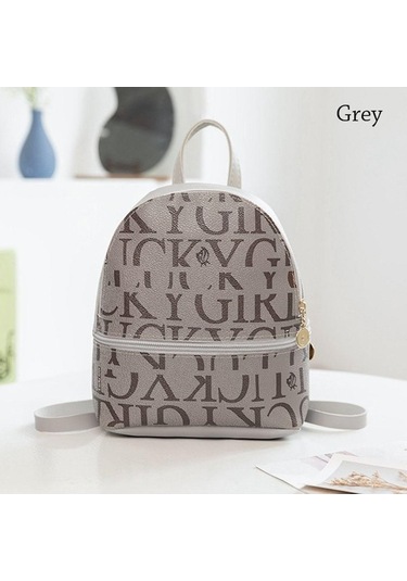 Ganzhoushop Sırt Sırt Sevimli Omuz Mektup Küçük Kadın Çok Çantası Çantası Çantası Black Bayanlar Baskılı Amaçlı Lr Siyah