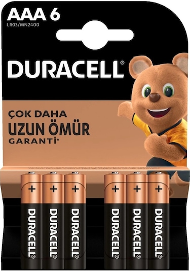 6'lı Aaa İnce Kalem Pil
