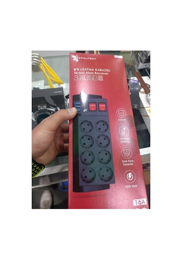 Ftr-08 8'li Termal Akım Korumalı Priz