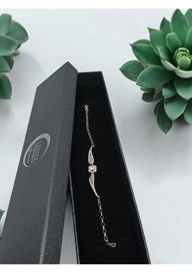 925 Ayar Gümüş Zirkon Taşlı Kadın Bileklik Gümüş