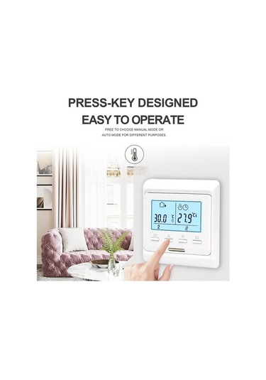 Pazly 230v Programlanabilir Lcd Dijital Termostat, Su Isıtma Ve Ev Sıcaklık Kontrol, 6 Dönem Program 3a