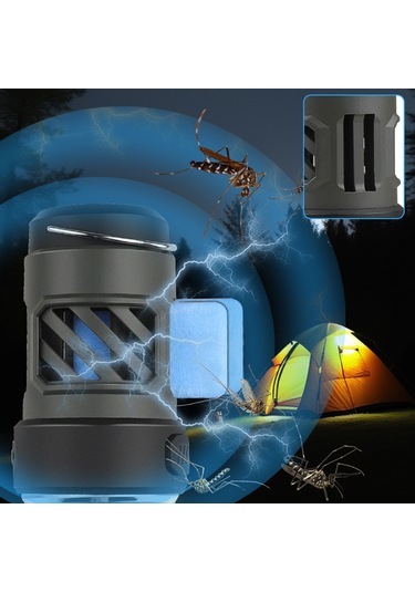 El Feneri Led Kamp Işık Sivrisinek Kovucu Siyah