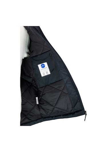 Erkek Kapitone Kapüşonlu Lacivert Mont 001