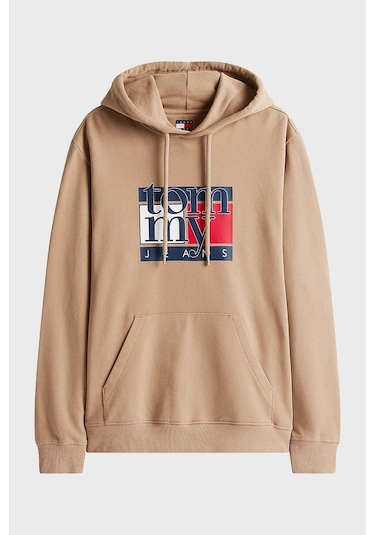 Tommy Jeans Erkek Sweat Dm0dm22092 Afe Bej Bej