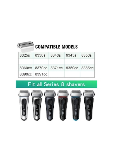 Joyhub Braun S8 Elektrikli Tıraş Makinesi Yedek Başlık Gümüş Tıraş Makinesi Yedek Başlığı Tsjhlx