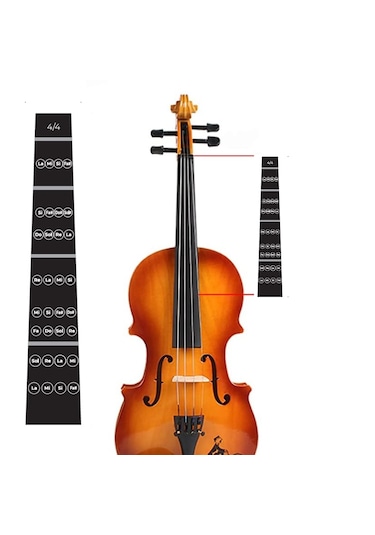 4-4 Kemana Uygun Nota Etiket Sticker Violin