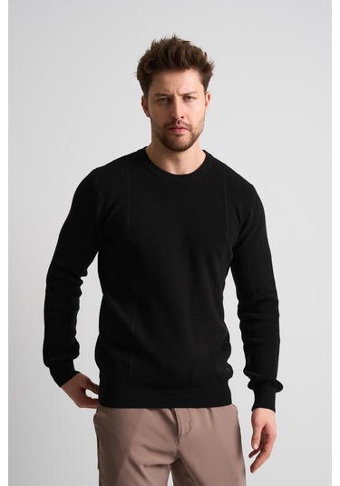 Alexandergardı Dokulu Siyah Triko Kazak Et-3633-t Siyah