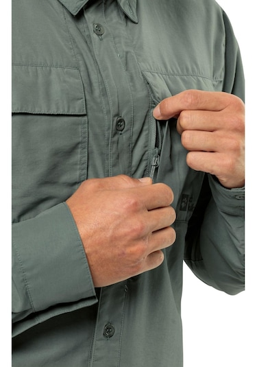 Jack Wolfskin 1404101 Barrier L/s M Gömlek Yeşil Erkek Gömlek Yeşil Jack Wolfskin 1404101 Barrier L/s M Gömlek Yeşil Erkek Gömlek Yeşil