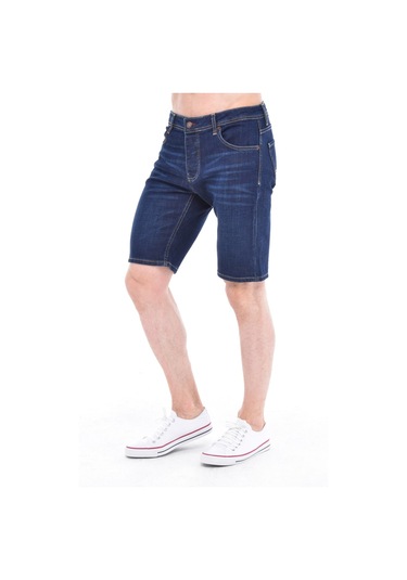 Cedy Denim Erkek Kot Şort Slim Fit Jean Şort - C342 Lacivert