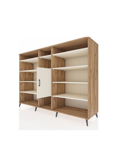 Kronos Dolap 12 Raflı Tek Kapaklı 220x59x163 Çam-aytaşı Çam-aytaşı