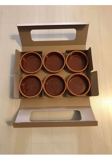 Porsiyonluk Toprak Güveç Set 6'lı Kahverengi