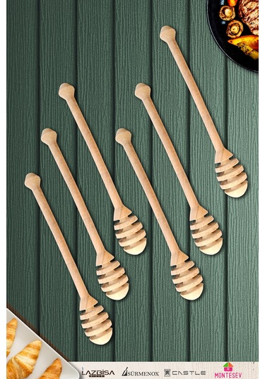 Zeytin Ağacı Ahşap Tahta Bal Reçel Kaşığı Kahvaltı Çatalı Kahvaltı Bıçağı Zeytin Ağacı Ynzyt-351 Kahverengi