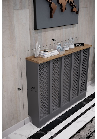 Zeugma Model Antrasit Üstü Çam Renk 96 CM Petek Kaplama Dresuar Çok Renkli