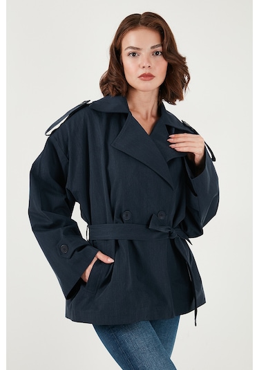 Lela Bayan Trençkot 6839609 Lacivert Lacivert