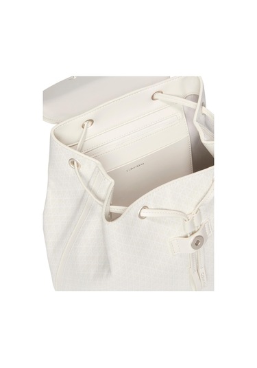 Calvin Klein Emblem Aop Flap Sırt Çantası-14818 Krem