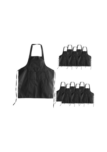 Ulzyvf Unisex Siyah Siyah Paket Önlük Önlük Geniş Cepli 2 12 - Tr Siyah