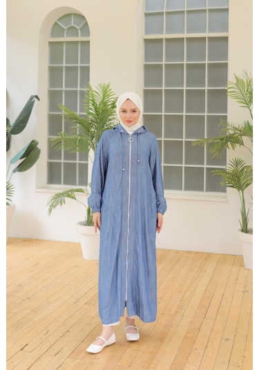 Armine Trend Kapüşonlu Giy Çık İndigo 24yt564-indigo İndigo