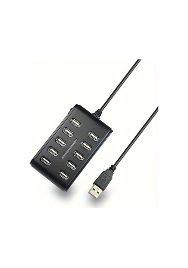 Oldfriend 10'lu Taşınabilir Usb Hub Multiport Adaptör Siyah Abs Yapı 36v Fare Klavye