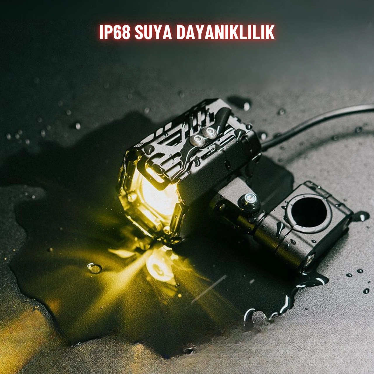 Motosiklet Led Sis Farı Seti 5 Mod Yüksek Performans Kablo Kumanda Ve Ayaklı Set Kolay Montaj Lamba