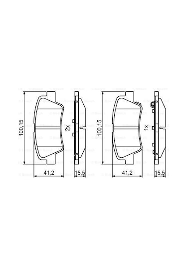 Kia Rio 1.4crdi 2011-2023 Bosch Arka Balata