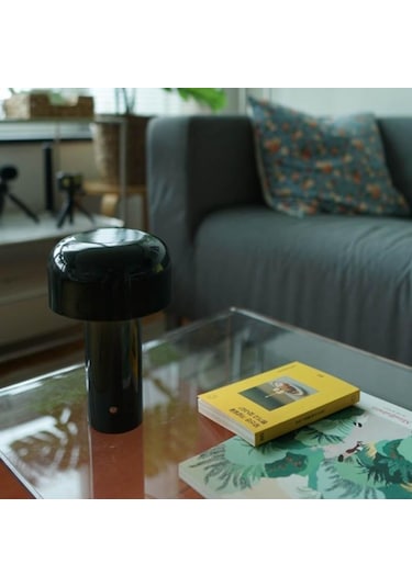 Sarı İtalyan Mantar Masa Lambası Taşınabilir Kablosuz Dokunmatik Şarj Edilebilir Gece Masa Lambası Masaüstü Gece Lambası 56897113 Sarı