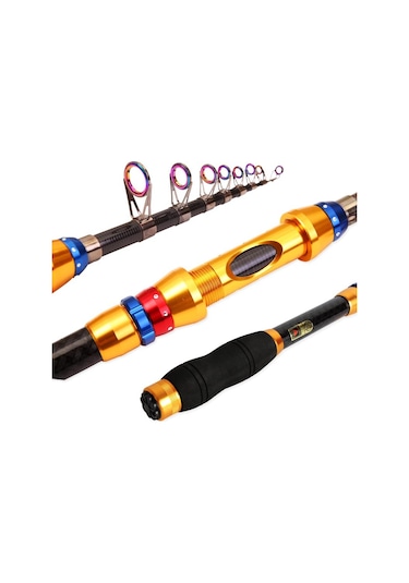 1.8-3.6m İplik Olta Teleskopik Karbon Olta Kamışı Taşınabilir Tekne Sazan Oltalar 2.4 M