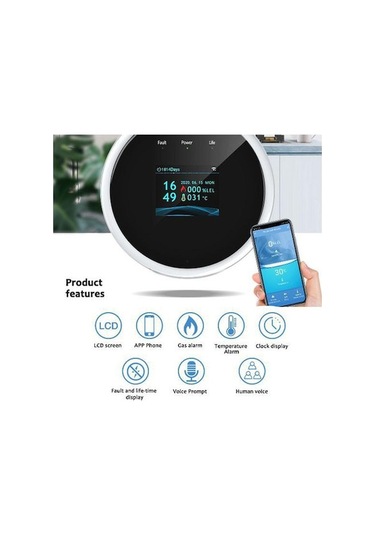 Lemestar Akıllı Gaz Alarmı İle Wifi Sesli Uyarı, Tuya Wifi Kapı Manyeti, Acil Düğme, Sıvı Tespit Cihazı Ve Sıcaklık Nem Sensörü - Avrupa Standartı
