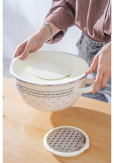 Feel Good Emaye Rendeli Karıştırma Kabı - 30 Cm Renkli