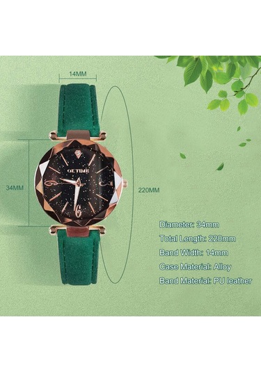 Kadın Saat Seti Bilezik Moda Aydınlık Eller Dişli Hareket Retro Kuvars Kol Saati Mor Diğer