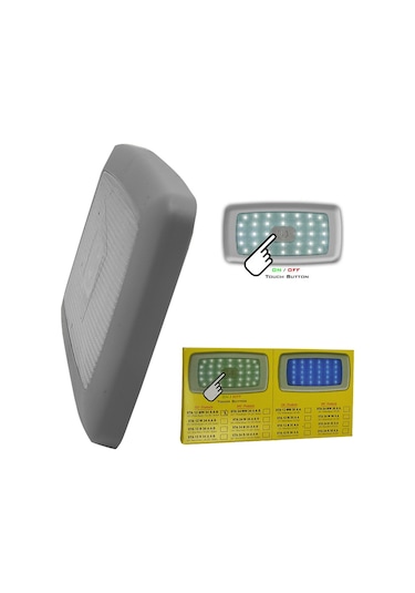 Sanel Led Lamba 12v 34 Ledli İç Aydınlatma Dokunmatik Sıcak Beyaz