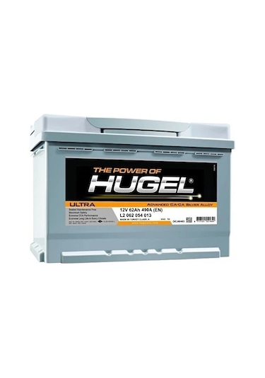 Hugel Akü 12 V 60 Ah Amper 490 A(En)